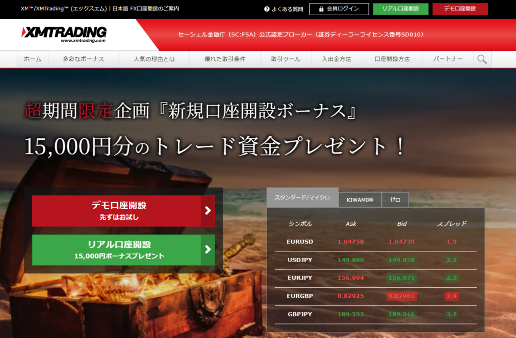 XMYrading・XM（’エックスエム）で口座開設